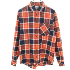 Mammut マムート チェック柄 長袖 トロヴァット シャツ M オレンジ アウトドア メンズ 古着