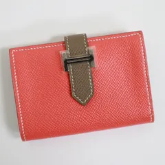HERMES エルメス ベアンカードケースヴェルソ ローズジャイプール×エトゥープ×シルバー金具 エプソン □P刻印のサムネイル