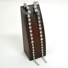 CHANEL シャネル デザイン・ピアス ココマーク シルバー×クリスタル B23S 33.6g