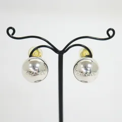 CHANEL シャネル 丸型イヤリング ブランドロゴ シルバー 98P