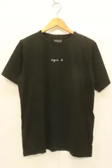 【中古】 Agnes b. レディースTシャツ M Tシャツ Agnes b. M 黒 ブラック ロゴ