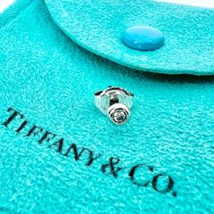 【美品】TIFFANYティファニー K18 バイザヤード ダイヤ ピアス 片耳用 Diamonds By The Yard (美品)ティファニー TIFFANY バイザヤード