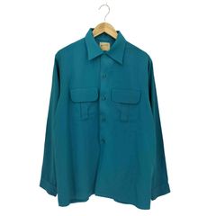 60s towncraft rayon shirt ターコイズブルー - メルカリ