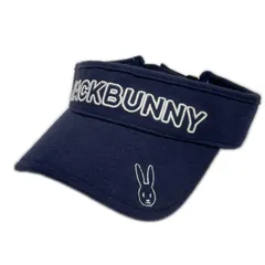 未使用品 ジャックバニー Jack Bunny!! サンバイザー フリー ネイビー 紺 ロゴ刺しゅう スウェット生地