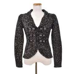 アナスイ ANNA SUI ニットジャケット カーディガン 長袖 S 黒 ブラック ■GY58のサムネイル