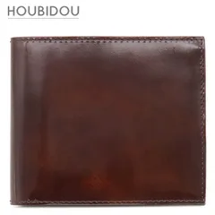 ダンヒル dunhill 二つ折り財布 クラブライン エナメル レザー ブラウン×グリーン 茶 緑 バイカラー カード入れ 札入れ  FT3001B 【箱】【中古】