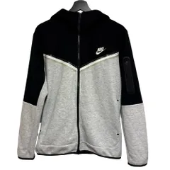 ナイキ NIKE テックフリース フルジップ フーディ 切替 スウェット L 灰 グレー 黒 ブラック CU4490-013 ■GY99