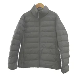 ユニクロ UNIQLO ダウンジャケット 上着 M グレー 無地 スタンドカラー 長袖 /NP ■ECA004