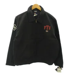 ディッキーズ Dickies タグ付き アイゼンハワーツイルジャケット ワーク ブルゾン ジップアップ プリント L 黒 ブラック 0423 ■GY99