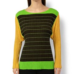 新品同様 ISSEY MIYAKE イッセイミヤケ PLEATS PLEASE プリーツプリーズ トップス カットソー マルチカラー サイズ3