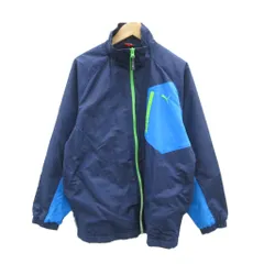 プーマ PUMA スポーツウェア ブルゾンジャケット 160 紺 ネイビー スタンドカラー ジップアップ ミドル丈 /YS44 ■GY58 男の子