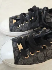 正規品 COACH コーチ ロゴ スニーカー ブラック 230