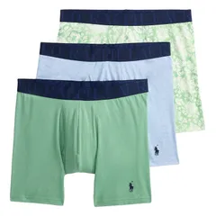 ポロラルフローレン：CLASSIC FIT STRETCH ボクサーブリーフ 3PK (ピスタチオ／マングローブフローラルト／アイルヘザー)のサムネイル