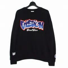 ヴィジョン ストリート ウェア VISION STREET WEAR タギング刺繍 トレーナー スウェット 長袖 L ブラック 黒 3905700-101
