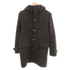 ナノユニバース nano universe ロングダッフルコート メルトン フード付き トグルボタン M グレー /YJ ■GY58