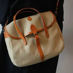 CLEDRAN (クレドラン) | GRAN 2WAY BAG (sand beige x camel) | オックス生地 ショルダーバッグ ハンドバッグのサムネイル