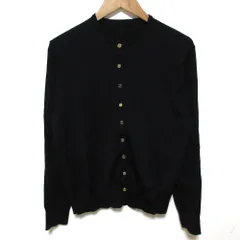 美品 25AW MUSE ミューズ Deuxieme Classe ドゥーズィエム クラス FF30 TODAY ウール×カシミヤ クルーネックカーディガン ブラック レディース 古着 中古 USED