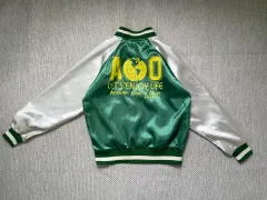 ヴィンテージ サテン スタジャン スナップ ジャケット