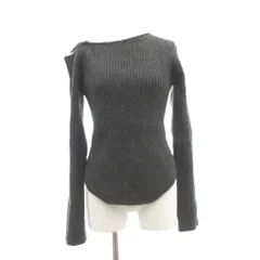 美品 Atelier Nain ESSENTIAL ニット セーター 長袖 ラウンドネック ウール混 F グレー /MG