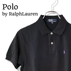 Polo by RalphLauren ポロバイラルフローレン ブラック キッズ服 トップス 半袖 ポロシャツ ボタン ロゴ シンプル スポーツ 子供【150サイズ】184TY