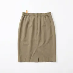 [RCC-6] シンプル 無地 ひざ丈 タイトスカート ベージュ