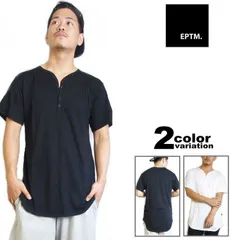 EPTM エピトミ ロング丈 tシャツ メンズ  無地 半袖 ヘンリーネック [15EP-SM509]のサムネイル