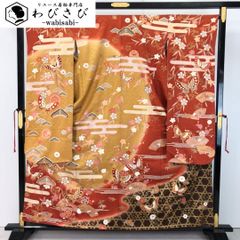 振袖 ラメ刺繍 金彩 紋意匠 身丈168cm 撥水加工済 MO3625 - メルカリ
