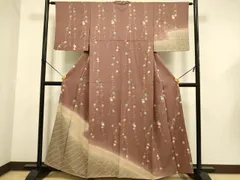 平和屋着物●訪問着　絞り　枝垂れ桜文　暈し染め　金彩　正絹　逸品　DABD6094du