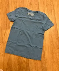 無地 基本 半袖 Tシャツ ブルーグレー