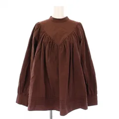 ボーダーズアットバルコニー BORDERS at BALCONY フレアシャツ ブラウス 長袖 スタンドカラー 38 茶 ブラウン BD2121-3C-07 /BBのサムネイル