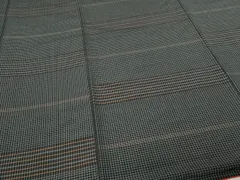 平和屋着物■上質な紬　格子　正絹　逸品　DABE9206sf