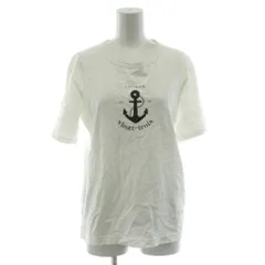 23区 オンワード樫山 Tシャツ 38 白 半袖 プリント ラウンドネック /JP