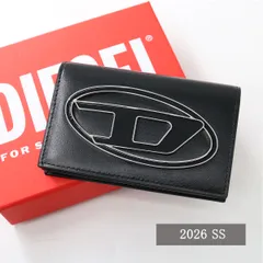 ■DIESEL ディーゼル カードケース X10386 PR818 1DR CARD HOLDER IV カードホルダー 名刺入れ オーバルDロゴ レザー レディース メンズ ユニセックス ギフト プレゼント ブランド