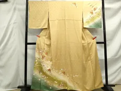 平和屋着物■訪問着　駒刺繍　流水花蝶文　暈し染め　金彩　鈴乃屋扱い　正絹　逸品　DABE8941qa