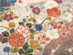平和屋着物■上質な小紋　道長流水枝花文　暈し染め　金彩　正絹　逸品　CABF7110fb