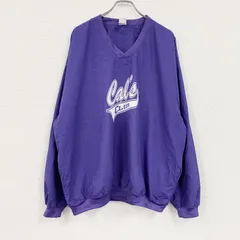 Badger sport　プルオーバージャケット　Vネック　デカロゴ　紫　パープル　3XLサイズ　古着