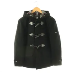 バーバリーブラックレーベル BURBERRY BLACK LABEL ダッフルコート 中綿 ジップアップ M ブラック /HK ■ECE003