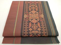 平和屋着物○豪華振袖 絞り 几帳花文 黒地 正絹 逸品 AABI4450ck
