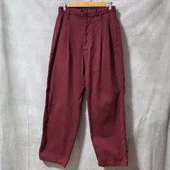 BRUNABOINNE ブルーナボイン 7520 R-PANTS 新タグ コットン 2タック サスペンダーボタン ワイド チノパンツ size.M ボルドーのサムネイル
