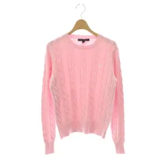 ブルックスブラザーズ BROOKS BROTHERS ケーブル編みクルーネックニット セーター S ピンク /DO ■OS