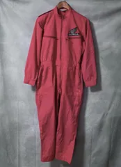 HONDA RACING TEAM ホンダ 80's vintage ポリエステルコットン ビッグロゴ ジャンプスーツ ツナギ ピットスーツ size.不明 (S～M程度) 赤のサムネイル