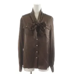 マイケルマイケルコース Michael michael kors シャツ ブラウス 長袖 ボウタイ リボン 4 茶 ブラウン /RRのサムネイル