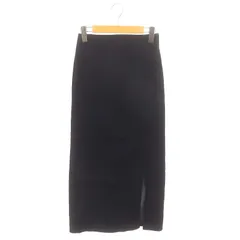 アルページュストーリー Arpege story 24SS ハイウエストスリットタイトスカート ロング丈 マキシ丈 サイドジップ スリット コットン 0 S 紺 ネイビー /YQ ■OS