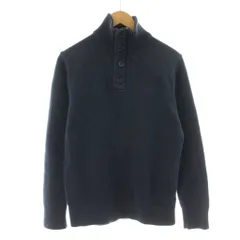 トミーヒルフィガー TOMMY HILFIGER ニット セーター M 紺 ネイビー 長袖 ハーフジップ /KU ■GY60