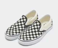 VANS チェッカーボード スリッポン ブラック 白 245