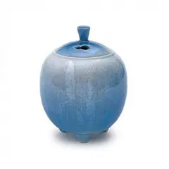 日本香堂 香炉 銀彩ブルー(小) 九谷焼 79351
