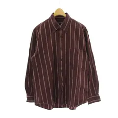 ユミカツラ YUMI KATSURA シャツ M 茶 ブラウン ストライプ柄 ボタンダウンカラー 長袖 トップス /PP ■GY60のサムネイル
