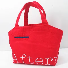 アフタヌーンティー Afternoon Tea トートバッグ ロゴ レッド 赤  キャンバス地