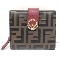 美品】FENDI フェンディ エフイズ エンボス ズッカ柄 三つ折り財布