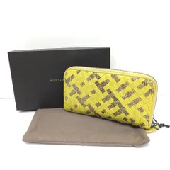 Dz306731 ボッテガヴェネタ 長財布 ラウンドファスナー イントレチャート 114076 メンズ BOTTEGAVENETA 中古